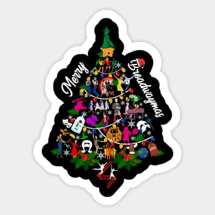 Merry Broadwaymas. Sticker